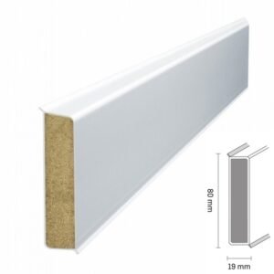 Lišta podlahová Cubu flex XL 80 biela