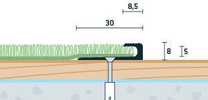 Ukončovacia lišta pre hrúbku podlahy 5 mm