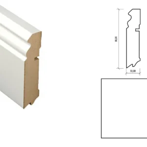 Soklová lišta MDF 625 biela