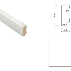 Soklová lišta drevená 631 biela RAL 9016