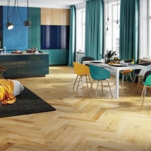 Drevená podlaha Dub Freshy Herringbone 130